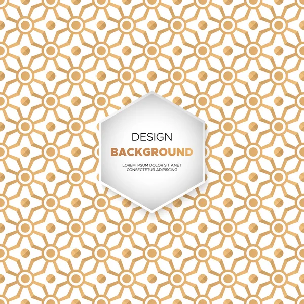 Fundo de design de mandala ornamental de luxo na cor dourada — Vetor de Stock