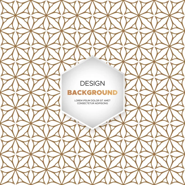 Luxuriöse ornamentale Mandala-Design Hintergrund in Goldfarbe — Stockvektor
