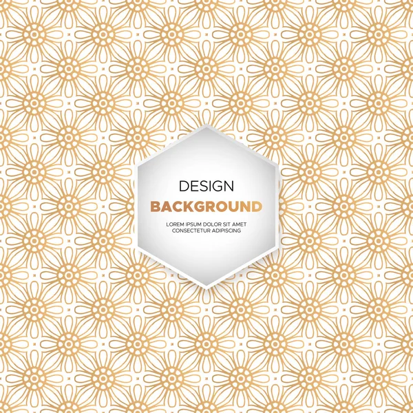 Fondo de diseño de mandala ornamental de lujo en color oro — Vector de stock