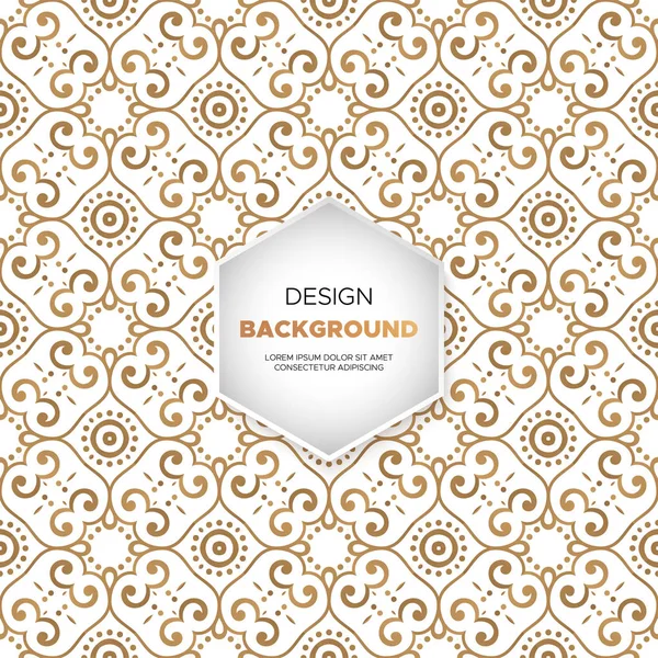 Fondo de diseño de mandala ornamental de lujo en color oro — Vector de stock