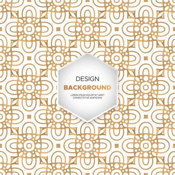 Fondo de diseño de mandala ornamental de lujo en color oro — Vector de stock