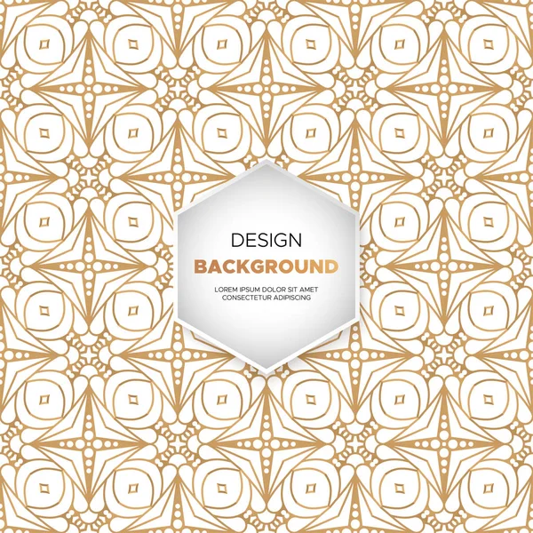 Fondo de diseño de mandala ornamental de lujo en color oro — Vector de stock