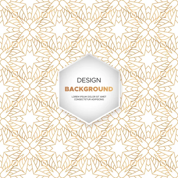 Fondo de diseño de mandala ornamental de lujo en color oro — Vector de stock