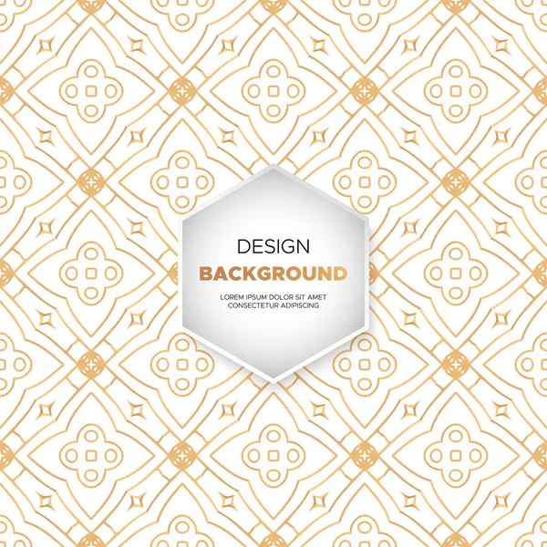 Fondo de diseño de mandala ornamental de lujo en color oro — Vector de stock