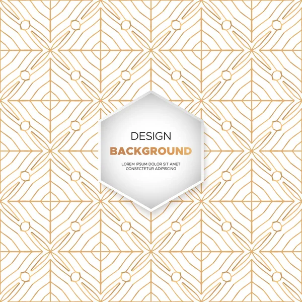 Fondo de diseño de mandala ornamental de lujo en color oro — Vector de stock