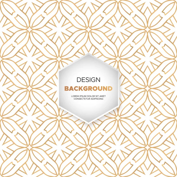 Fondo de diseño de mandala ornamental de lujo en color oro — Vector de stock