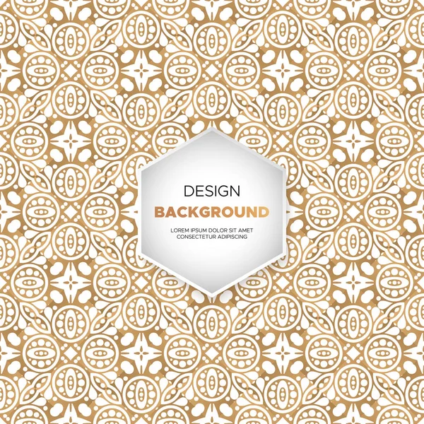 Fondo de diseño de mandala ornamental de lujo en color oro — Vector de stock