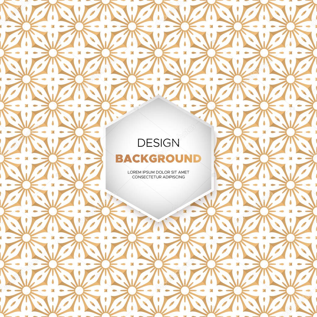 luxury ornamental mandala design background in gold color