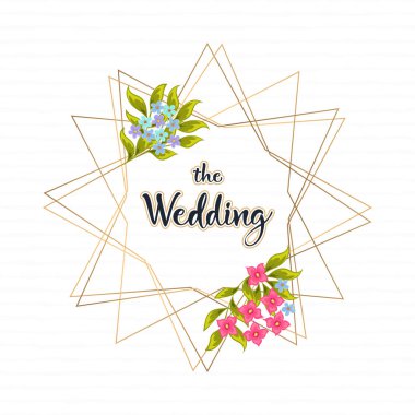 Vektör lüks düğün davetiyesi