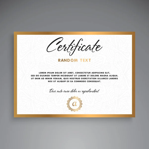 Diseño de plantilla de certificado profesional — Archivo Imágenes Vectoriales
