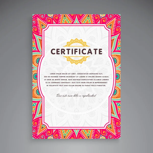 Diseño de plantilla de certificado profesional — Archivo Imágenes Vectoriales