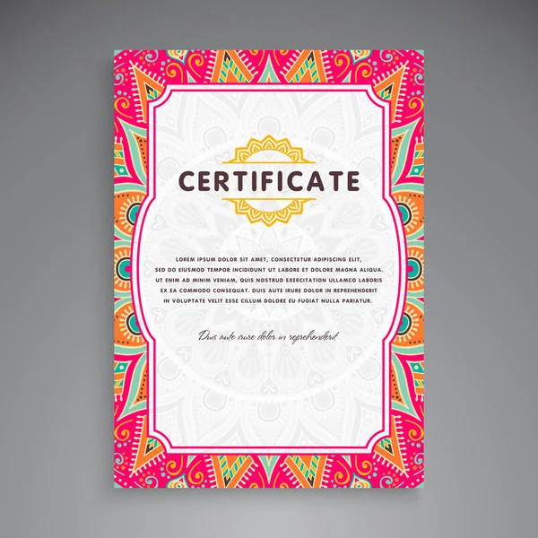 Professional Certificate Template Design — Stock Vector