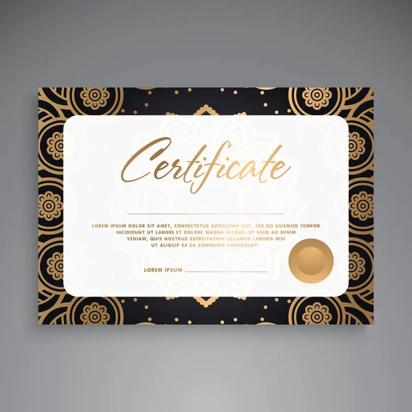 Design de modelo de certificado profissional — Vetor de Stock