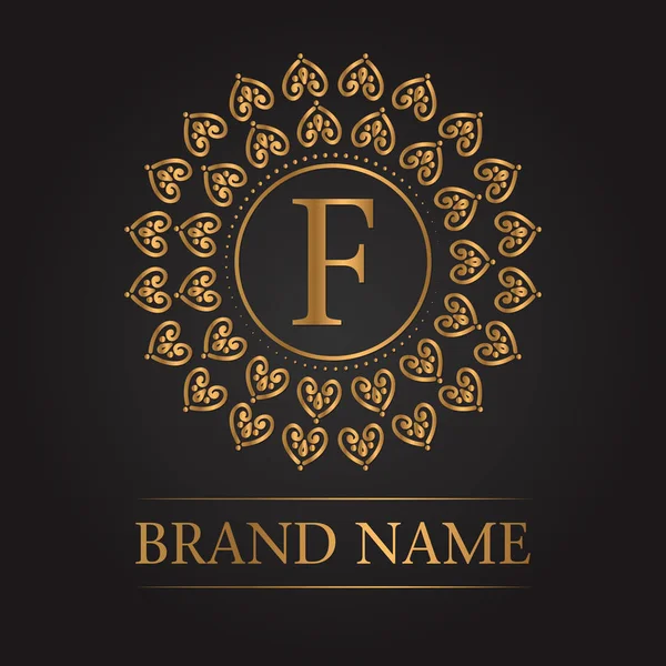 Luxury gold template monogram Stock Illustration