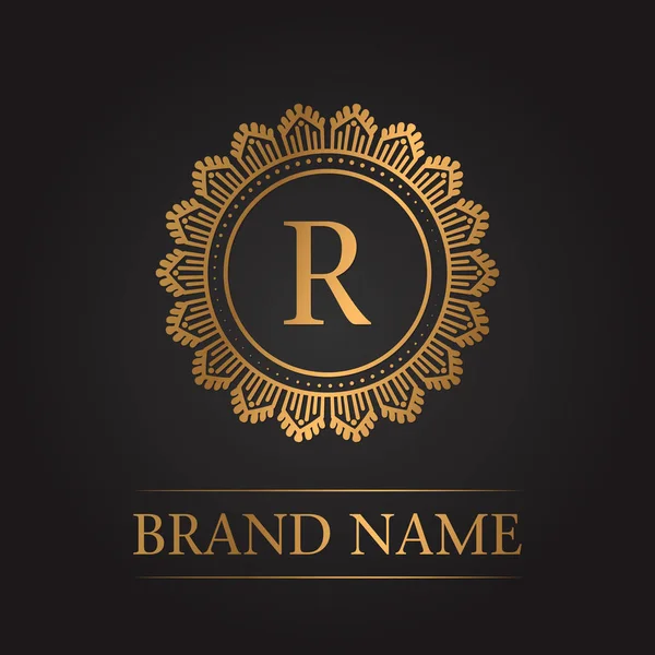 Luxury gold template monogram Royalty Free Stock Illustrations