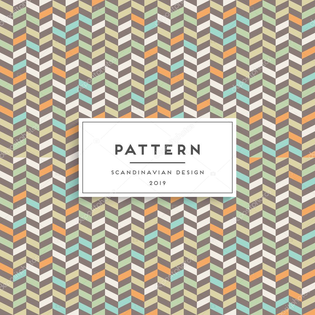 Scandinavian seamless pattern. Fabric print design