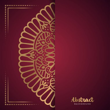 Mandala ile altın arkaplan