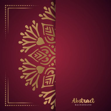 Mandala ile altın arkaplan