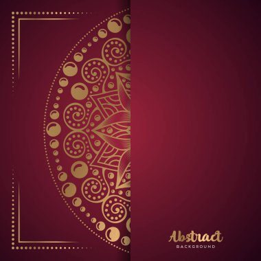 Mandala ile altın arkaplan