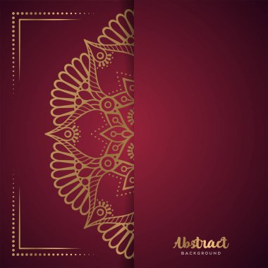 Mandala ile altın arkaplan