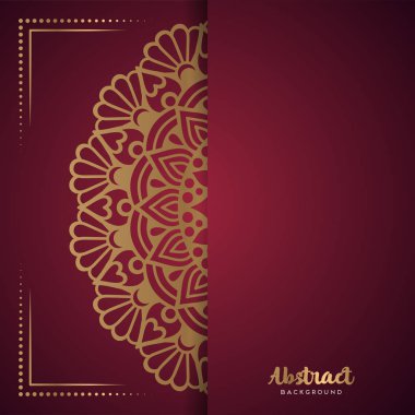 Mandala ile altın arkaplan