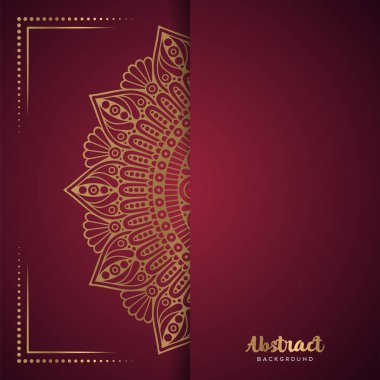 Mandala ile altın arkaplan