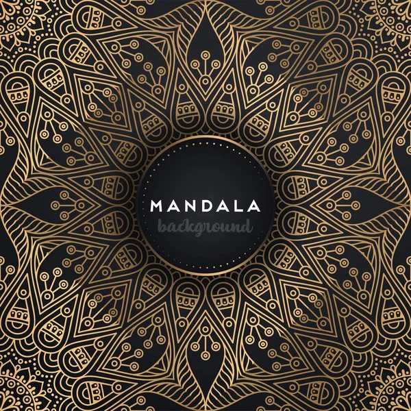 Lyx prydnadsväxter Mandala design bakgrund — Stock vektor