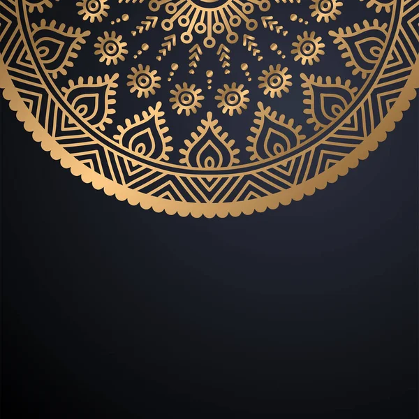 Luxo ornamental mandala design fundo — Vetor de Stock