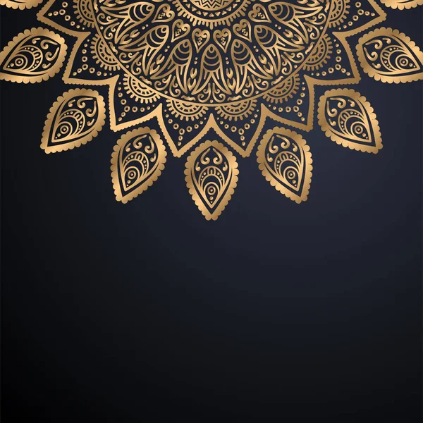 豪華な装飾曼荼羅デザインの背景 — ストックベクタ