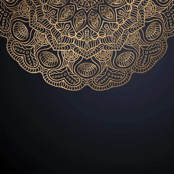 Luxo ornamental mandala design fundo — Vetor de Stock