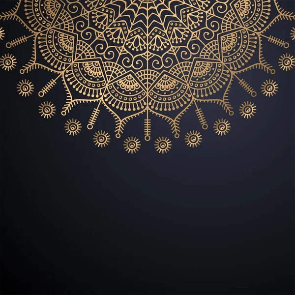 Luxo ornamental mandala design fundo — Vetor de Stock