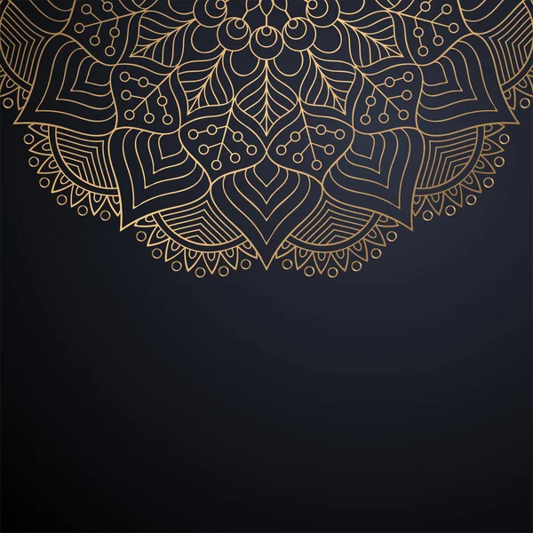 Lyx prydnadsväxter Mandala design bakgrund — Stock vektor