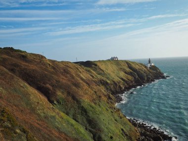 İrlanda 'da Baily deniz feneri Dublin yakınlarında, yarımada denizi