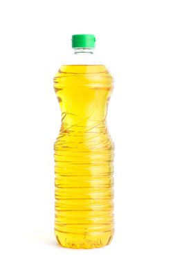 Beyaz plastik şişe yemeklik yağ