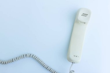 kopya alanı ile üst görünümünde eski telefon