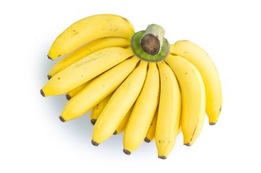 Beyaz arkaplanda izole edilmiş muz