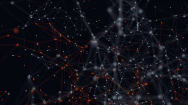 Bulanık soyut 3d Soyut Arkaplan Mavi Ağ Konsepti. Gelecekteki geçmiş teknolojisi kavramı. Büyük veriler..