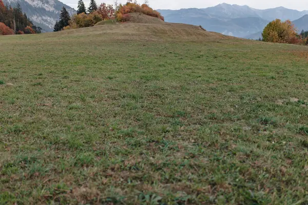 Suiza Montañas Alpinas Puesta Del Sol Paisaje Verano Hierba —  Fotos de Stock