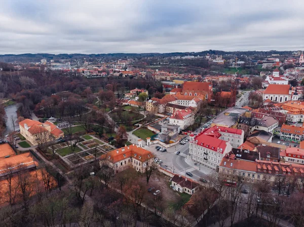 Vilnius Lituanie Vue Sur Vieille Ville Par Temps Nuageux Panorama — Photo