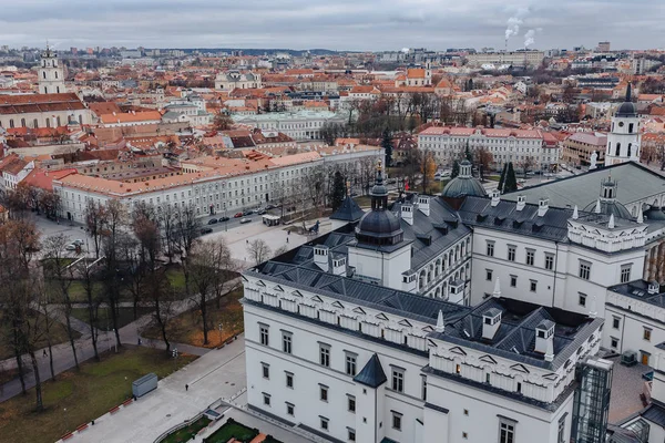 Palast Der Großfürsten Von Litauen Luftaufnahme Der Stadt Vilnus Litauen — Stockfoto