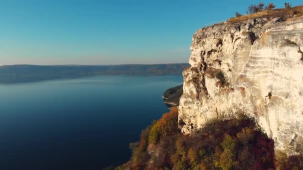 Vol Aérien Dessus Eau Bakota Bay Ukraine Paysage Pittoresque — Video