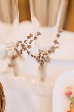 düğün töreni dekorasyon, sandalye, kemerler, çiçekler ve çeşitli dekor