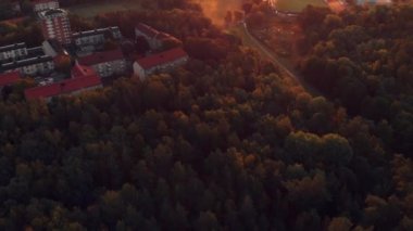 Stockholm, Hasselby üzerinde gün doğumu veya gün batımı