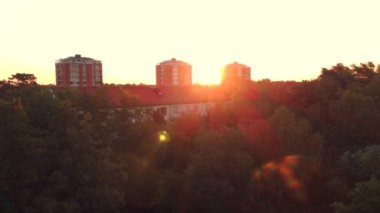 Stockholm, Hasselby üzerinde gün doğumu veya gün batımı