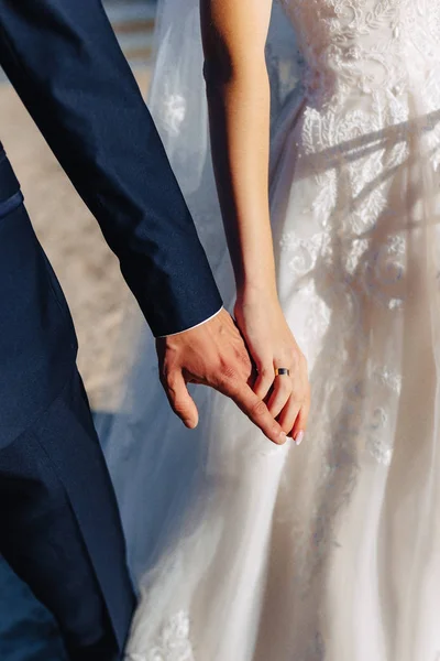 The brides are walking together, a festive wedding day — Stock Photo, Image