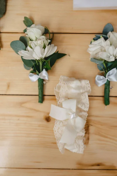 Ramo de boda y decoración de la boda, flores y arreglos florales de boda — Foto de Stock