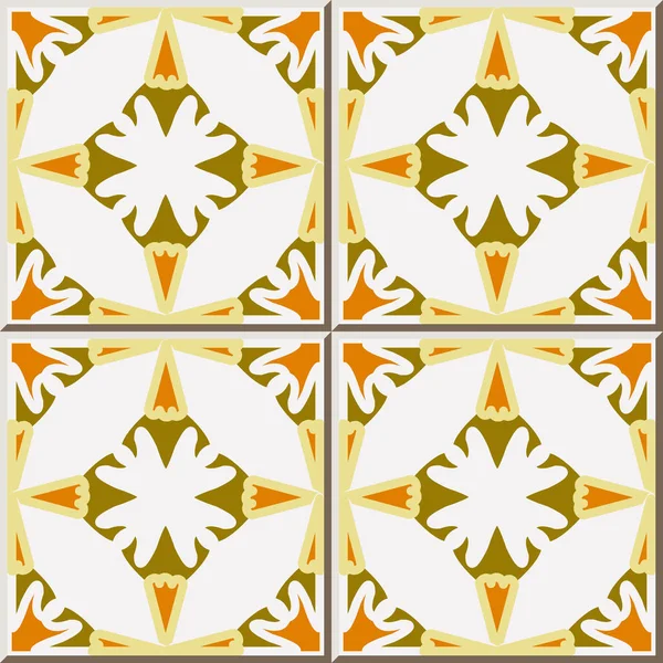 Krzywa Krzyż Kwiat Kalejdoskop Orientalne Wnętrze Podłogi Ściany Ornament Elegancki — Wektor stockowy