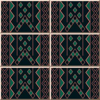 Seramik döşeme deseni üçgen ok kare kontrol geometri çapraz, oryantal iç döşeme duvar süsleme zarif şık tasarım