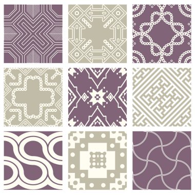 Klasik vintage zarif menekşe sorunsuz soyut model, arka plan görüntüsü için antika oryantal tasarımı.