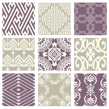 Klasik vintage zarif menekşe sorunsuz soyut model, arka plan görüntüsü için antika oryantal tasarımı.